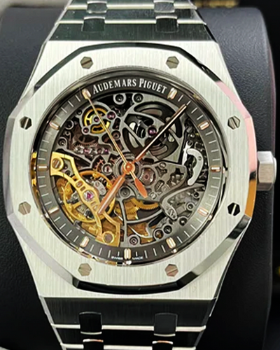 Audemars Piguet Royal Oak "Double Balance Wheel Openworked" 41MM Skeleton Dial Steel Bracelet (15407ST.OO.1220ST.01)