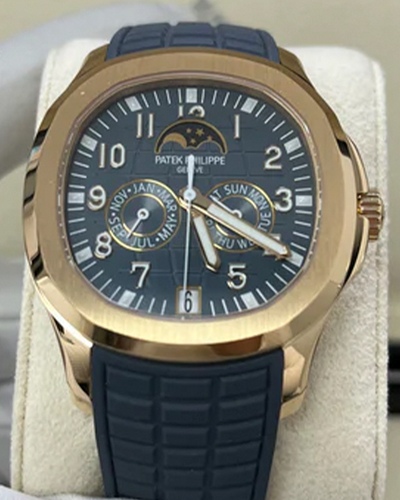 2023 Patek Philippe Aquanaut Luce Annual Calendar 39.9MM Blue Dial Rubber Strap (5261R-001)