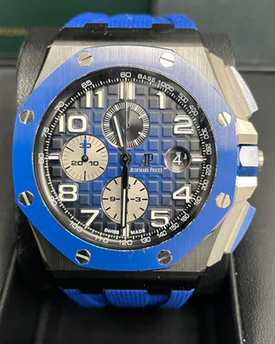 Audemars Piguet Royal Oak Offshore Chronograph 44MM Blue Dial Rubber Strap (26405CE.OO.A030CA.01)