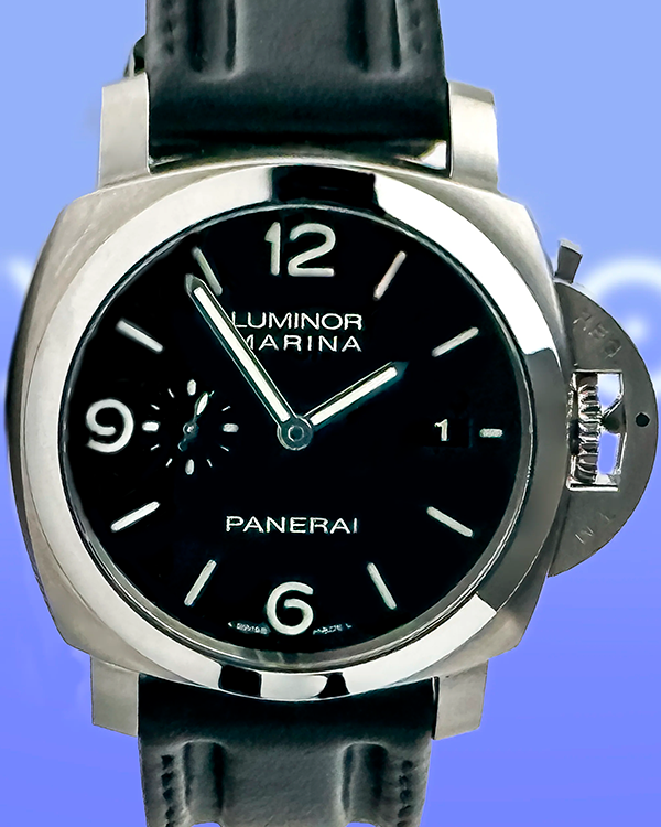 2011 Panerai Luminor Marina 1950 3 Days 44MM Black Dial Leather Strap (PAM00312)