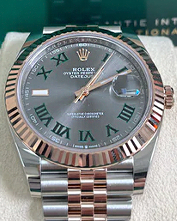 2023 Rolex Datejust "Wimbledon" 41MM Slate Dial Two-Tone Jubilee Bracelet (126331)