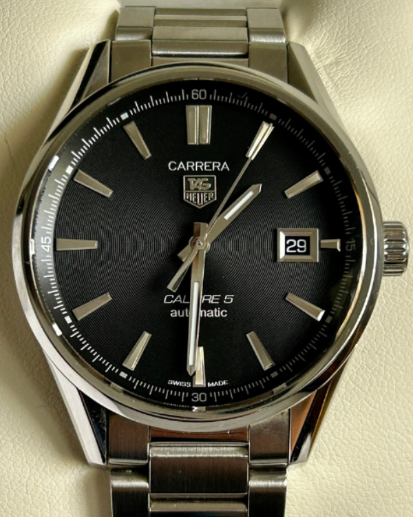 TAG Heuer Carrera Calibre 5 39MM Steel Black Dial (WAR211A.BA0782)