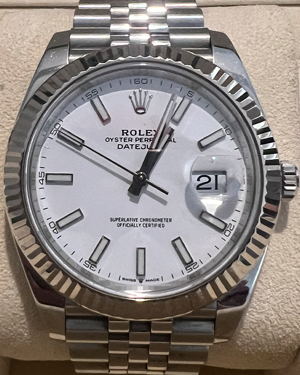 2020 Rolex Datejust 41MM White Dial Jubilee Bracelet (126334)