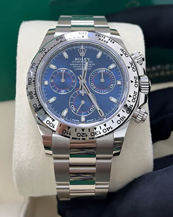 2021 Rolex Cosmograph Daytona 40MM Blue Dial White Gold Bracelet (116509)