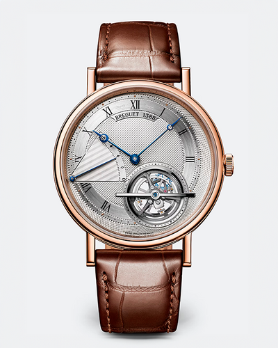 2020 Breguet Rose Gold Tourbillon 42mm Silver Dial Leather Strap (5337)