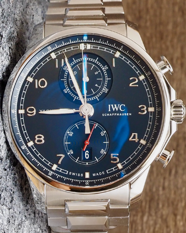 2020 IWC Schaffhausen Portugieser Yacht Club Chronograph 44.6MM Blue Dial Steel Bracelet (IW390701)