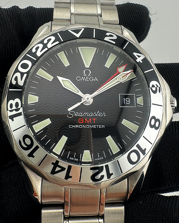 2006 Omega Seamaster GMT 41MM Black Dial  Steel Bracelet (2234.50.00)