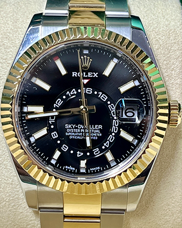 2020 Rolex Sky-Dweller 42MM Black Dial Two-Tone Oyster Bracelet (326933)