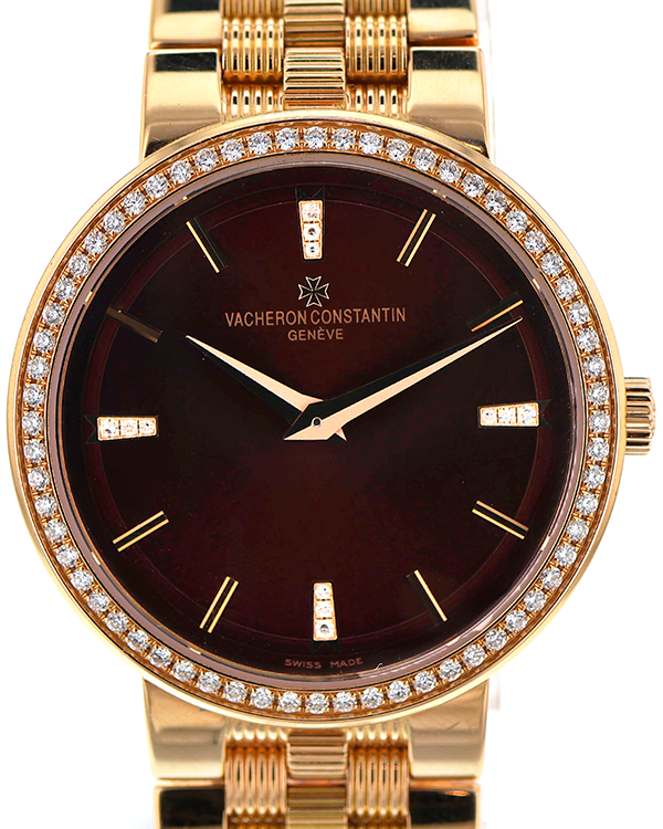 Vacheron Constantin Patrimony Traditionnalle 30MM Brown Dial Yellow Gold Bracelet (25557)