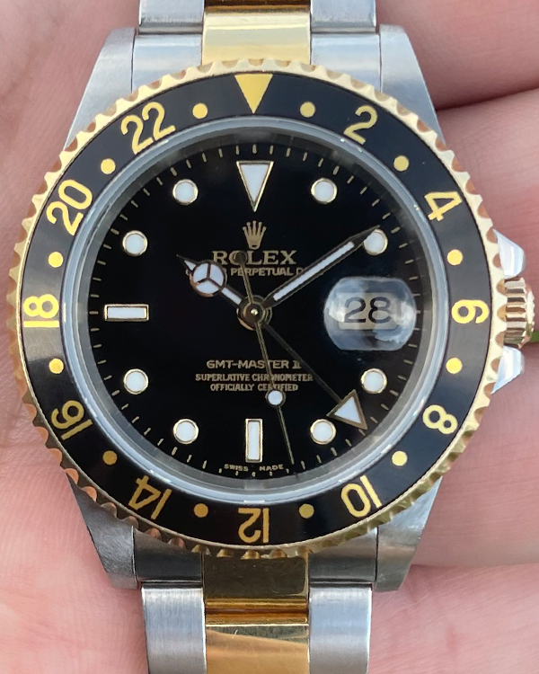 Rolex GMT-Master II 40MM Black Dial Two-Tone Oyster Bracelet (16713)