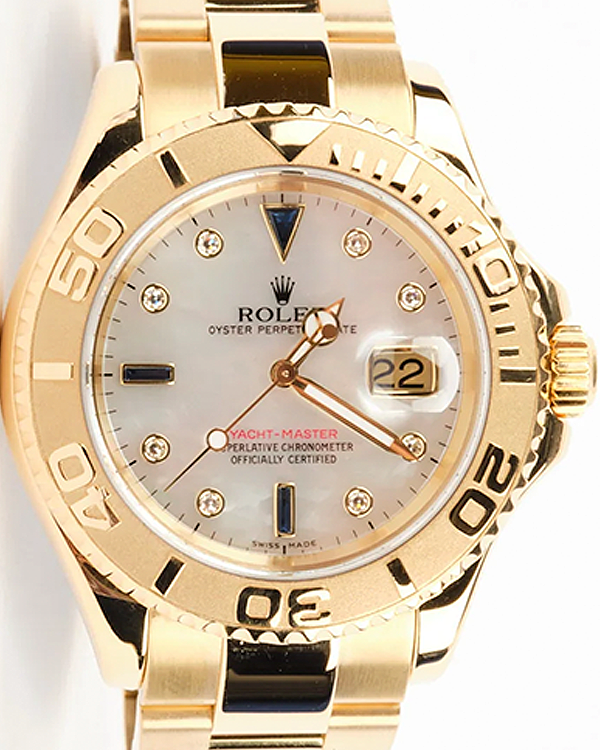 Rolex Yacht-Master 40MM Mother Of Pearl Dial Yellow Gold Oyster Bracelet (16628)