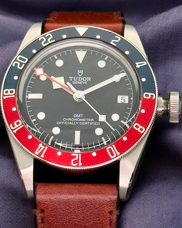 2021 Tudor Black Bay GMT "Pepsi" 41MM Black Dial Leather Strap (79830RB)