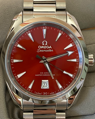 2024 Omega Seamaster Aqua Terra "Shades" 38MM Terracotta Red Dial Steel Bracelet (220.10.38.20.13.003)