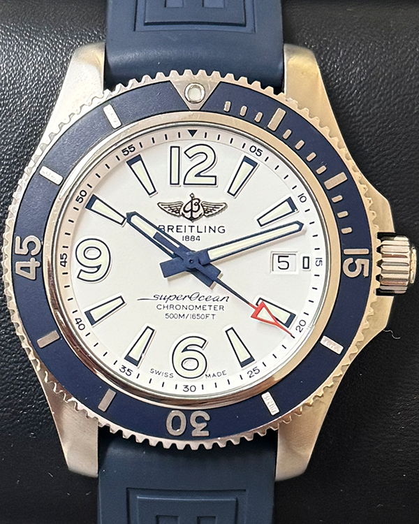 Breitling Superocean 42MM White Dial Rubber Strap (A17366D81A1S1)