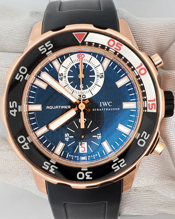 IWC Schaffhausen Aquatimer Chronograph 44MM Black Dial Rubber Strap (IW376903)