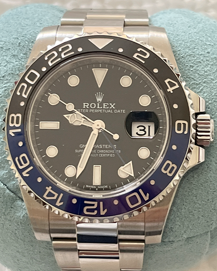 2016 Rolex GMT-Master II "Batman" 40MM Black Dial Oyster Bracelet (116710BLNR)