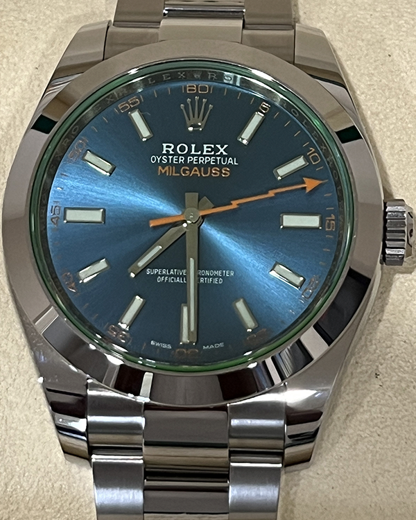 2022 Rolex Milgauss 40MM Blue Dial Oyster Bracelet (116400GV)