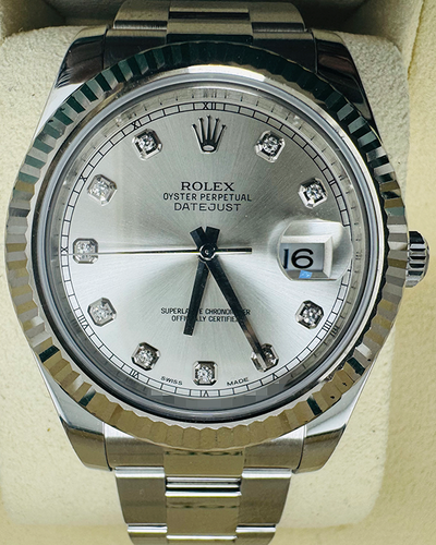 2015 Rolex Datejust II 41MM Silver Dial Oyster Bracelet (116334)