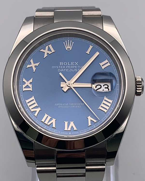 2024 Rolex Datejust 41MM Blue Dial Oyster Bracelet (126300)