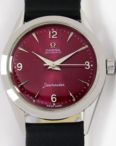 Omega Seamaster 32MM Aftermarket Purple Dial Aftermarket Leather Strap (2829 2 SC)