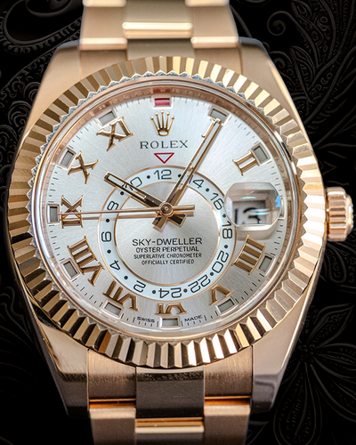 2020 Rolex Sky-Dweller 42MM Sundust Dial Everose Gold Oyster Bracelet (326935)