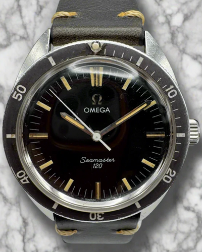 1968 Omega Seamaster 120M 37MM Black Dial Leather Strap (135.027)