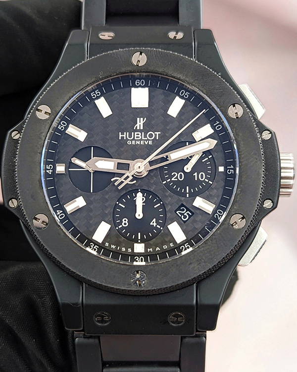 2012 Hublot Big Bang "Black Magic Evolution" 44.5MM Carbon Fiber Dial Ceramic Bracelet (301.CI.1770.CI)