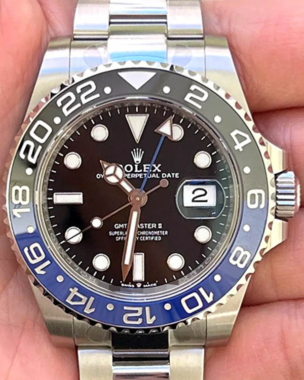 2024 Rolex GMT-Master II "Batman" 40MM Black Dial Oyster Bracelet (126710BLNR)