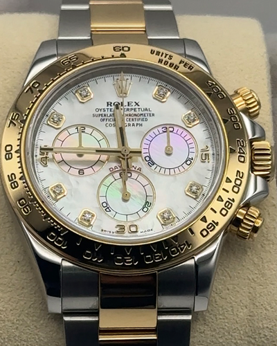 2017 Rolex Cosmograph Daytona 40MM Mother Of Pearl Dial Two-Tone Oyster Bracelet (116503)