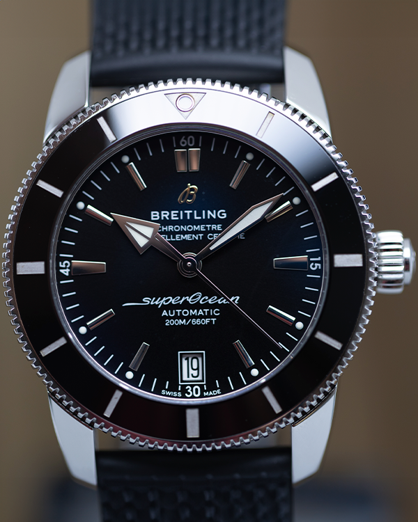 No Reserve - 2019 Breitling Superocean Heritage B20 42MM Black Dial Rubber Strap (AB2010)