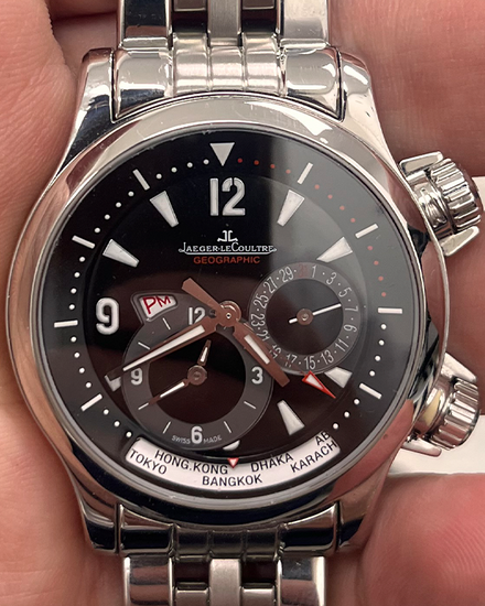 Jaeger-LeCoultre Master Compressor Geographic 41MM Black Dial Steel Bracelet (146.8.83)