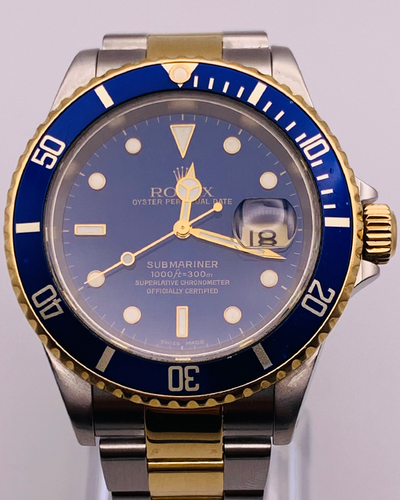 Rolex Submariner Date "Bluesy" 40MM Blue Dial Two-Tone Oyster Bracelet (16613)