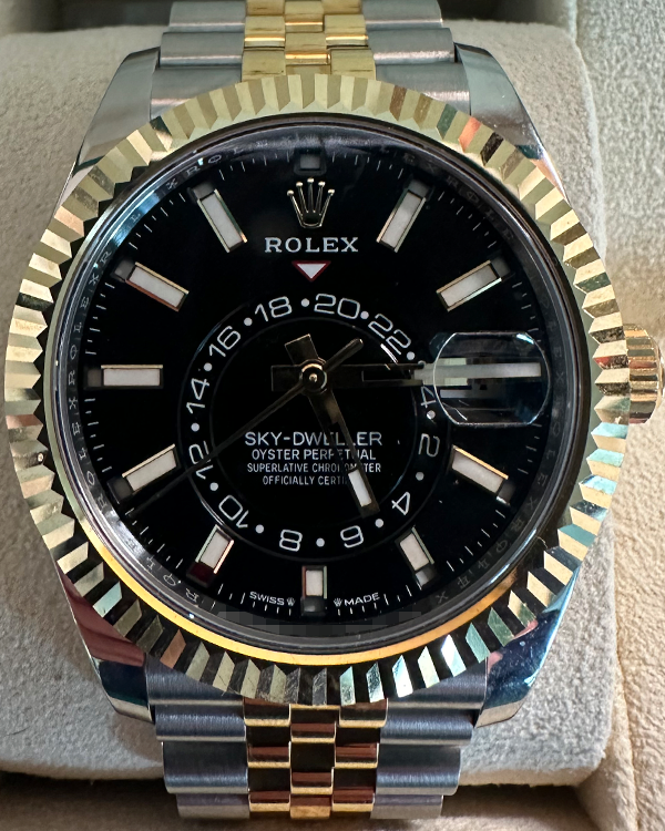 2023 Rolex Sky-Dweller 42MM Black Dial Two-Tone Jubilee Bracelet (336933)