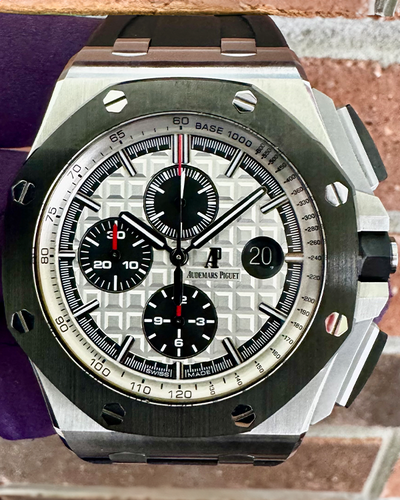 Audemars Piguet Royal Oak Offshore Chronograph 44MM Silver Dial Rubber Strap (26400SO.OO.A002CA.01)