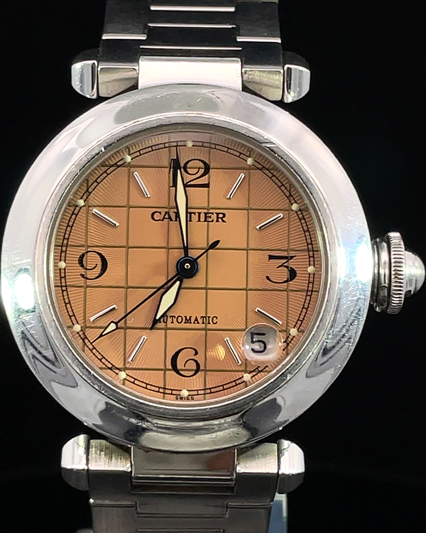 Cartier Pasha C De Cartier 35MM Salmon Dial Steel Bracelet (2324)