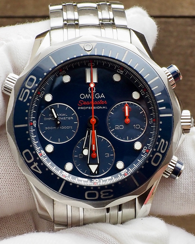 2018 Omega Seamaster Diver 300M 41MM Blue Dial Steel Bracelet (212.30.42.50.03.001)