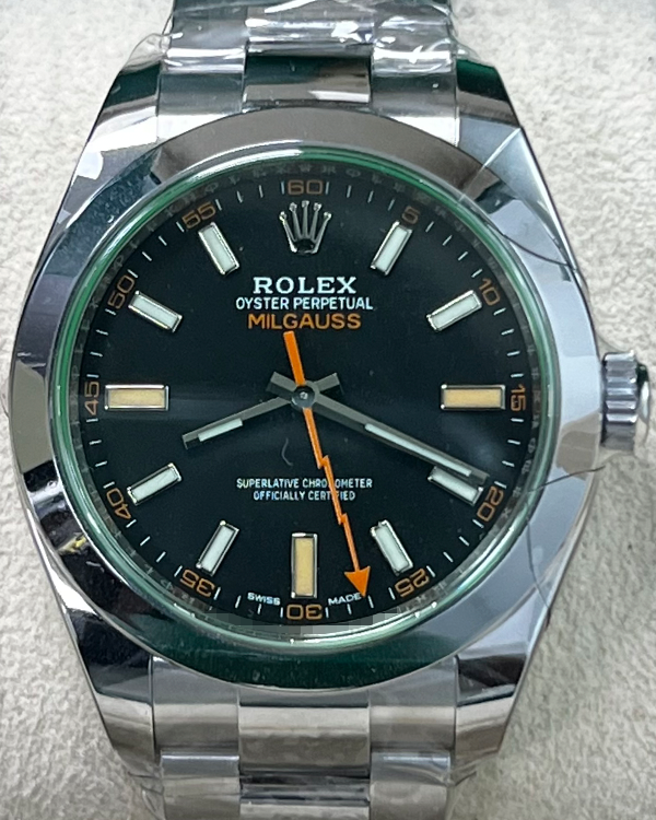 2022 Rolex Milgauss 40MM Black Dial Oyster Bracelet (116400GV)