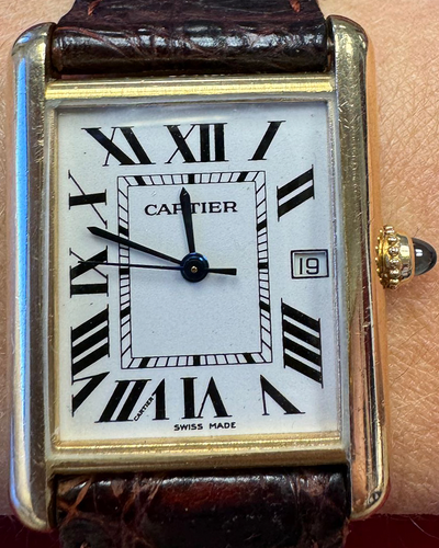 Cartier Tank Louis Cartier 25MM Quartz White Dial Leather Strap (2441)