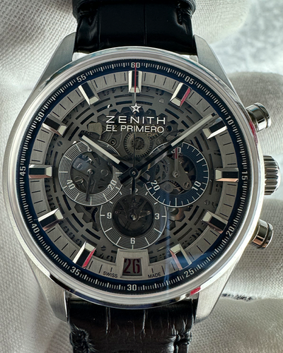 2021 Zenith El Primero Chronomaster 42MM Skeleton Dial Leather Strap (03.2081.400/78.C813)