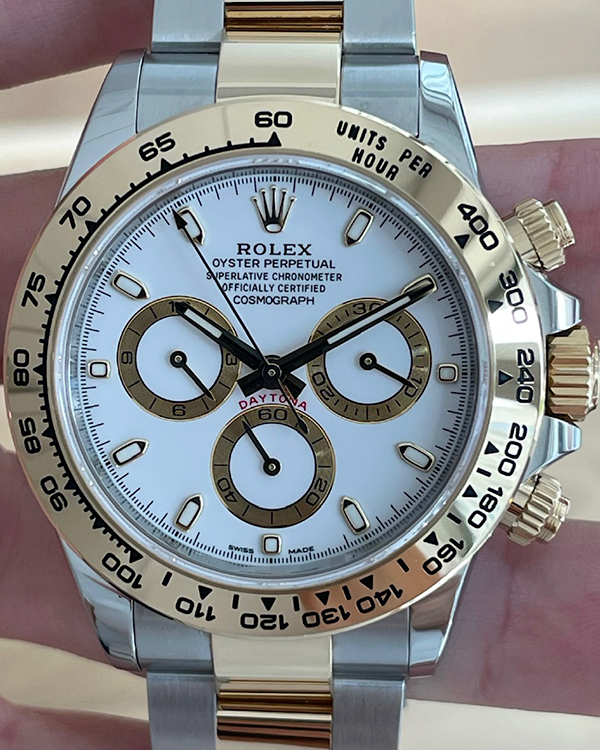 2023 Rolex Cosmograph Daytona 40MM White Dial Two-Tone Oyster Bracelet (116503)