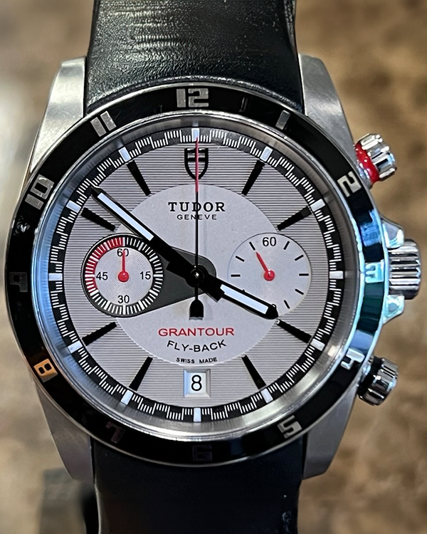 Tudor Grantour Chrono Fly-Back 42MM White Dial Leather Strap (20550N)