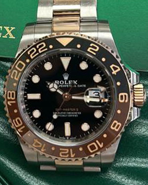 2019 Rolex GMT-Master II "Rootbeer" 40MM Black Dial Two-Tone Bracelet (126711CHNR)