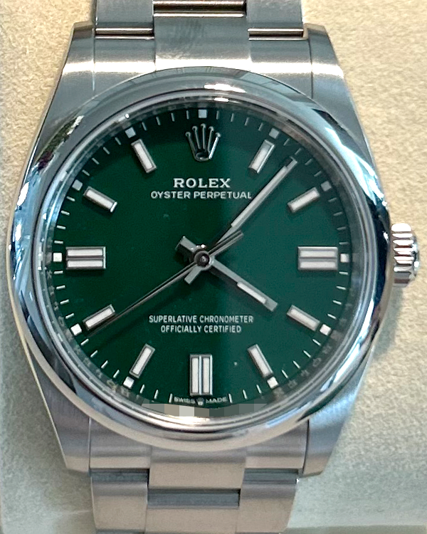 2024 Rolex Oyster Perpetual 36MM Green Dial Oyster Bracelet (126000)