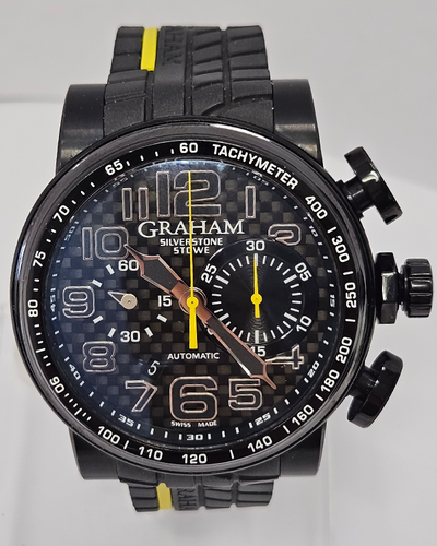 2019 Graham Silverstone Stowe Chronograph 48MM Strap Steel Black Dial (2BLDC.Y26A.K66N)