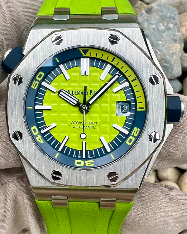 2017 Audemars Piguet Royal Oak Offshore Diver Steel Lime Green Dial (15710ST)