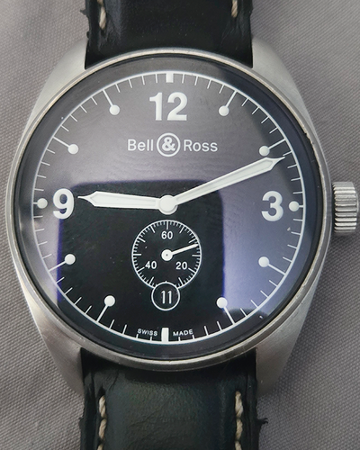 Bell & Ross BR 123 41MM Black Dial Leather Strap (BR123)