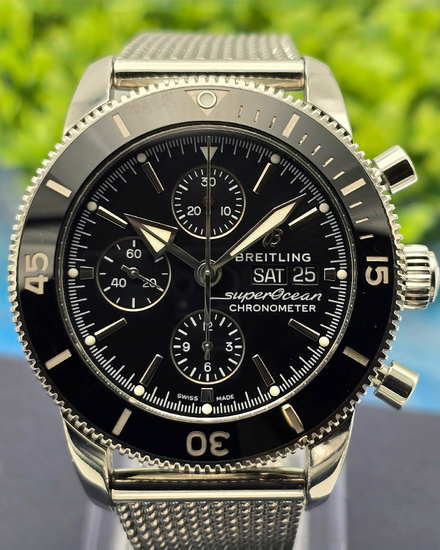 Breitling Superocean Heritage 44MM Black Dial Steel Bracelet (A13313121B1A1)