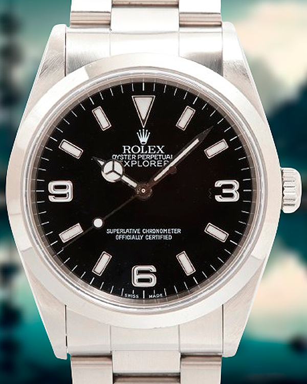 2000 Rolex Explorer 36MM Black Dial Oyster Bracelet (14270)