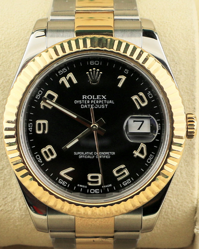 Rolex Datejust II 41MM Black Dial Two-Tone Oyster Bracelet (116333)