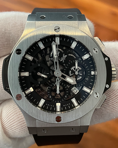 2011 Hublot Big Bang Aero Bang 44MM Rubber Strap Steel Skeleton Dial (311.SX.1170.RX)